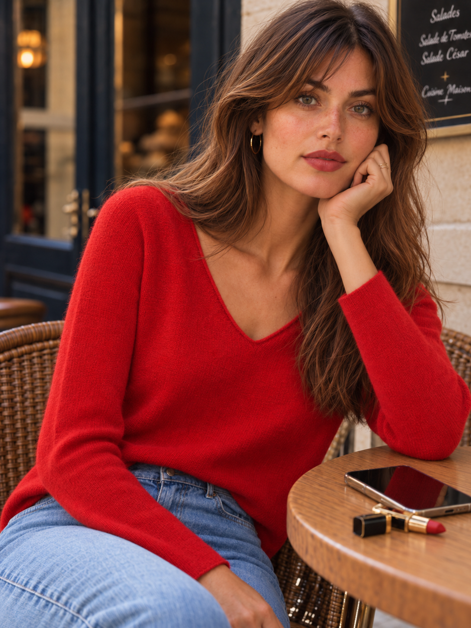 Pull Irene Rouge