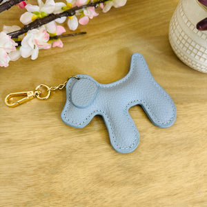 Porte Clé Dog Blue Cuir