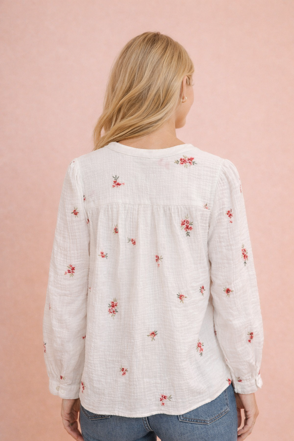 Blouse Piera Fleurie Rose