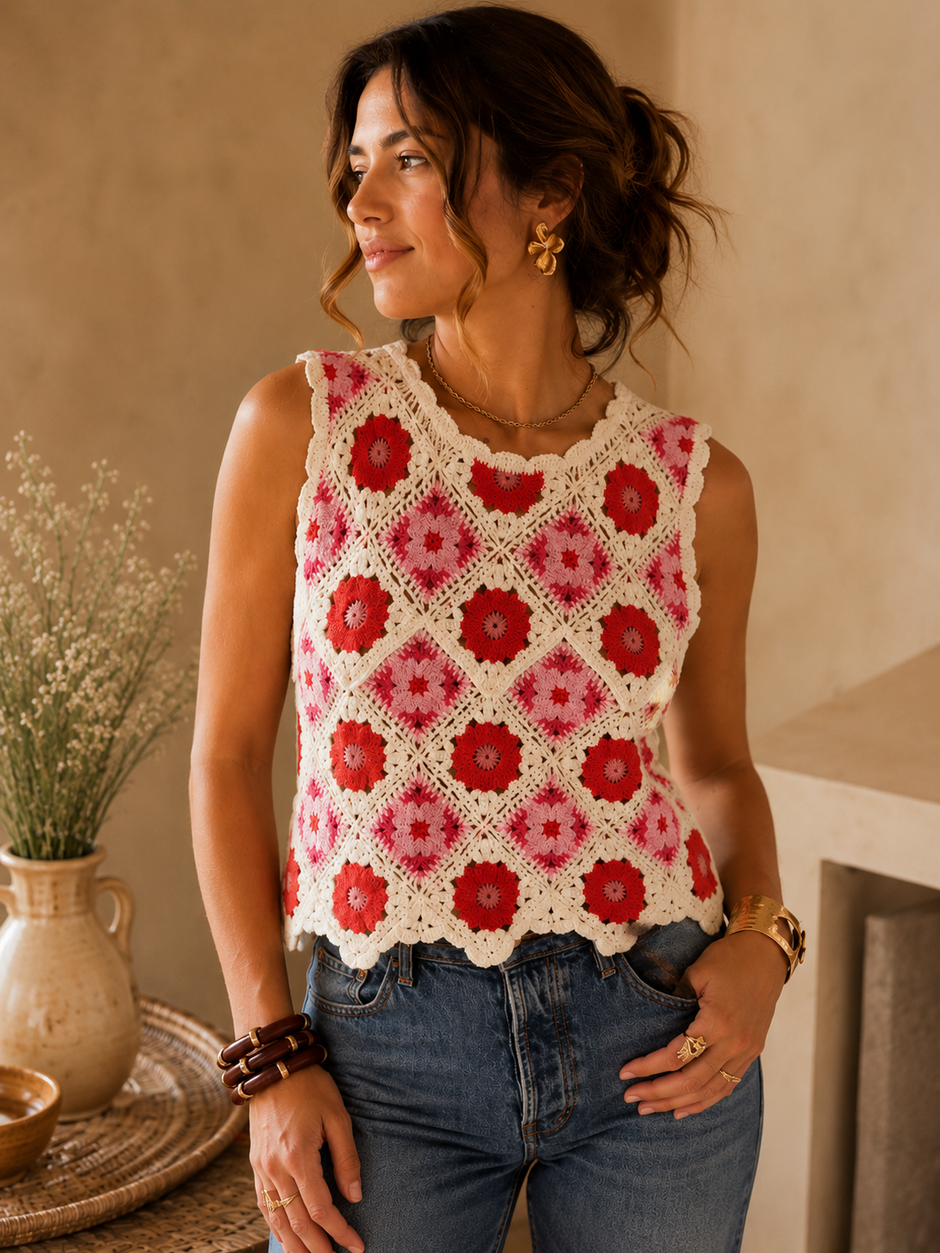 Débardeur Crochet Ronna Rose