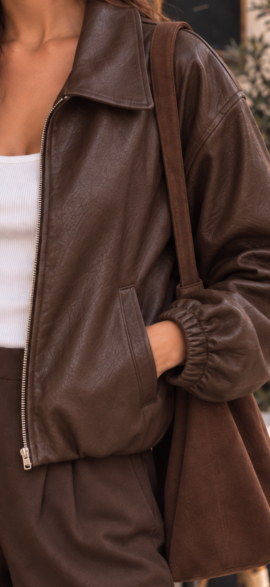 Veste Simili Poppy Choco