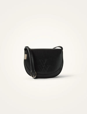 Sac bandoulière Jasmine Noir à rabat