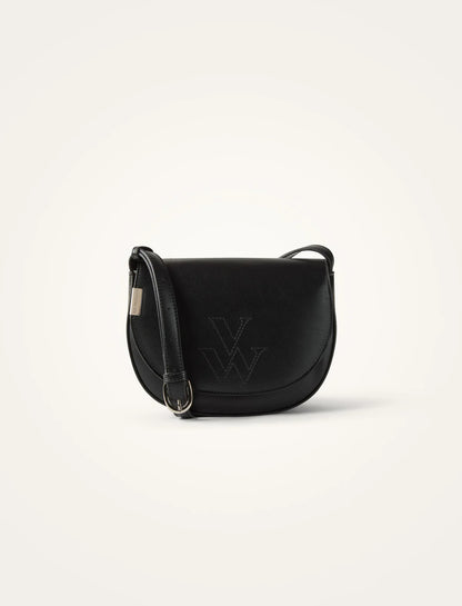 Sac bandoulière Jasmine Noir à rabat