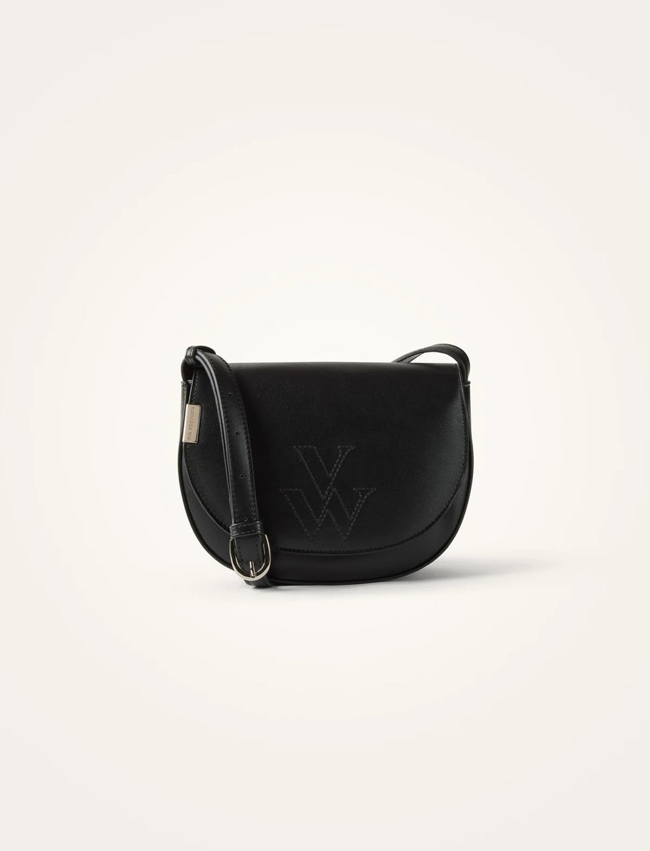 Sac bandoulière Jasmine Noir à rabat