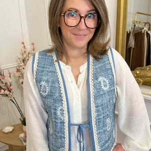 Gilet Sans Manche Gaia Bleu Jean