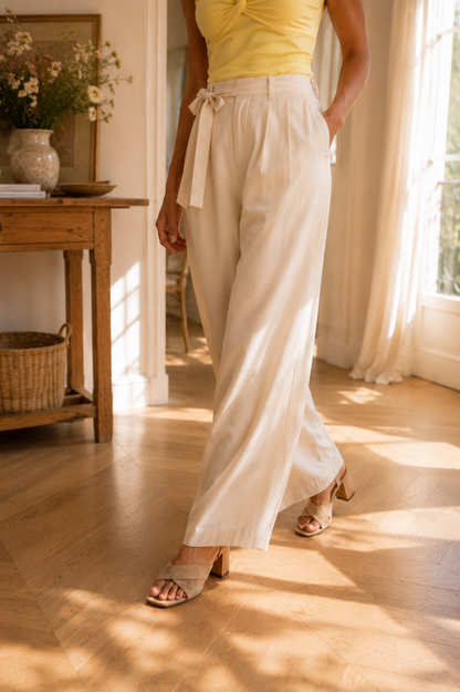 Pantalon Ashley Ecru