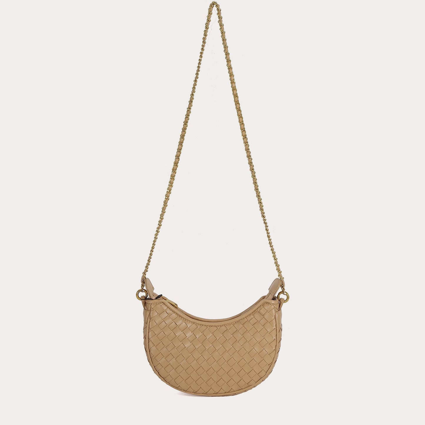 Sac A Chaine Tressé Felicia Taupe