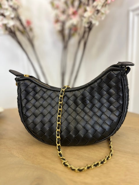 Sac A Chaine Tressé Felicia Noir