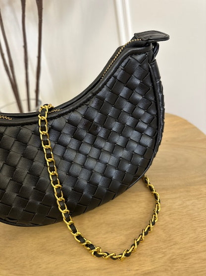 Sac A Chaine Tressé Felicia Noir