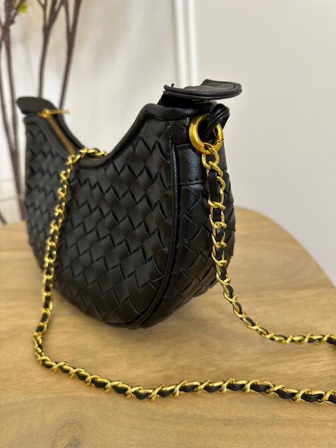 Sac A Chaine Tressé Felicia Noir