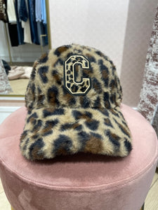 casquette léopard fourrure