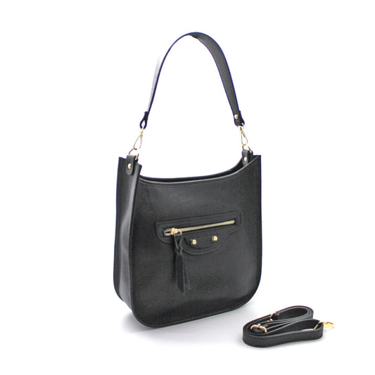 Sac Issy Noir Cuir Grainé