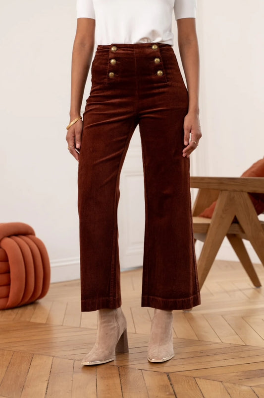 Pantalon Victorine Velours Camel