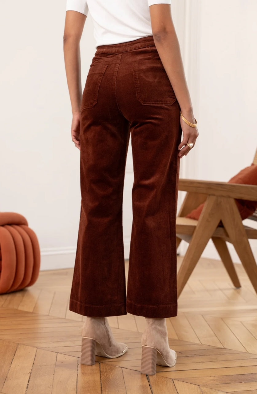 Pantalon Victorine Velours Camel