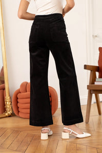 Pantalon Victorine velours noir