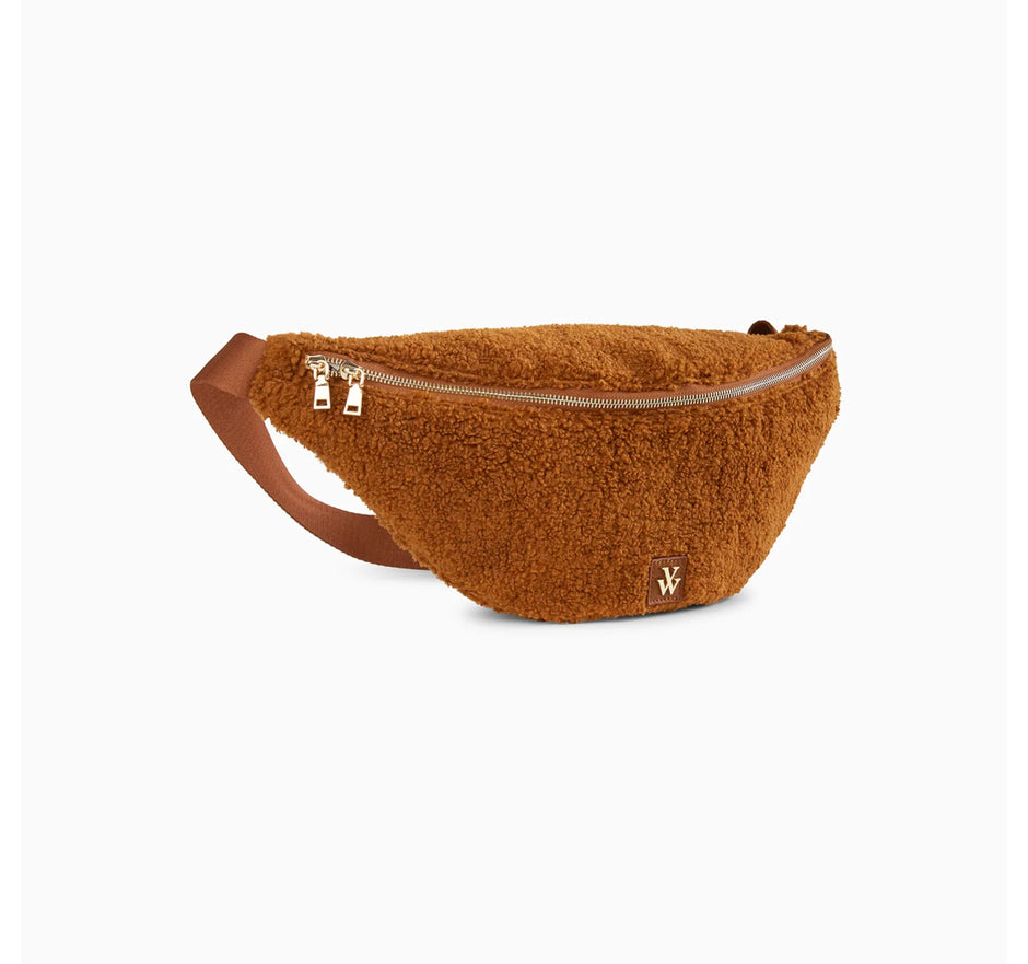 Sac Banane Oversize Annaelle Camel En Fausse Fourrure