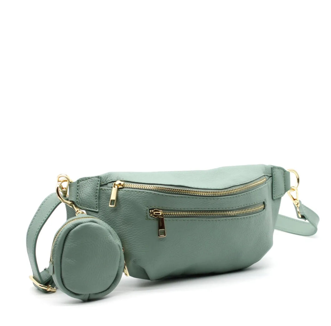 Banane vert pastelle et pochette