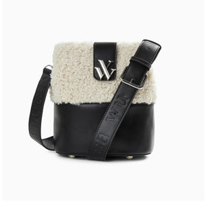 Sac Seau Leslie Noir En Fausse Fourrure