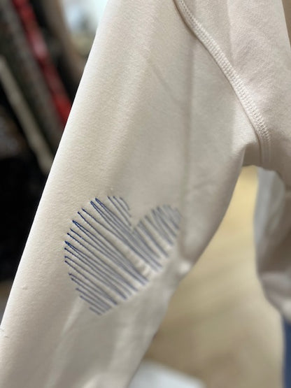 Sweat Ihmerella Ecru Et Bleu
