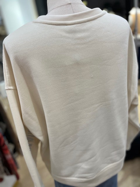 Sweat Ihmerella Ecru Et Bleu