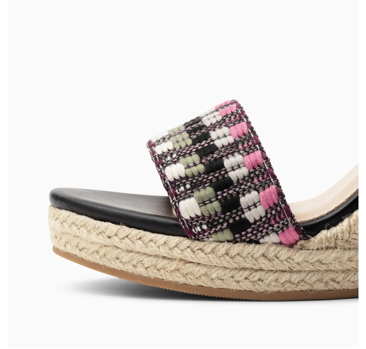 Sandales Honorine Noir Et Rose