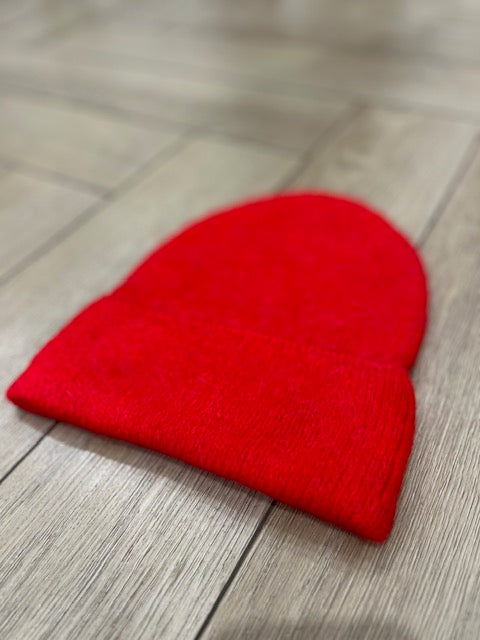 Bonnet Nais Alpaga Rouge