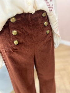 Pantalon Victorine velours Camel