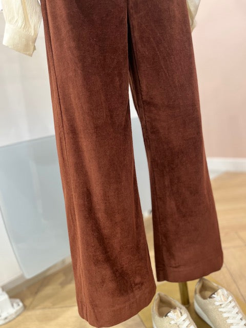 Pantalon Victorine Velours Camel