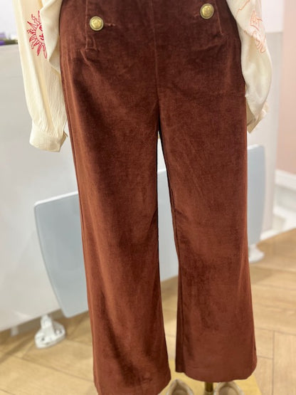 Pantalon Victorine Velours Camel