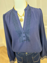 Charger l&#39;image dans la galerie, BLOUSE ARIANNA NAVY
