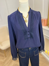 Charger l&#39;image dans la galerie, BLOUSE ARIANNA NAVY
