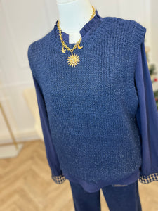 Pull sans manches Luisa navy