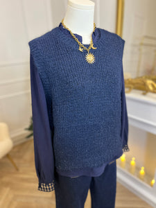 Pull sans manches Luisa navy