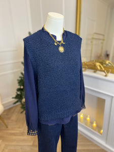 Pull sans manches Luisa navy