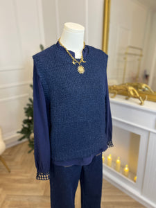 Pull sans manches Luisa navy