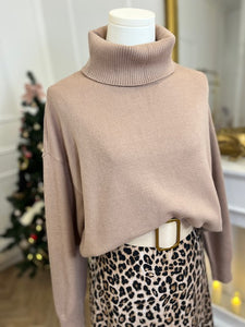 Pull Col roulé Willow Taupe