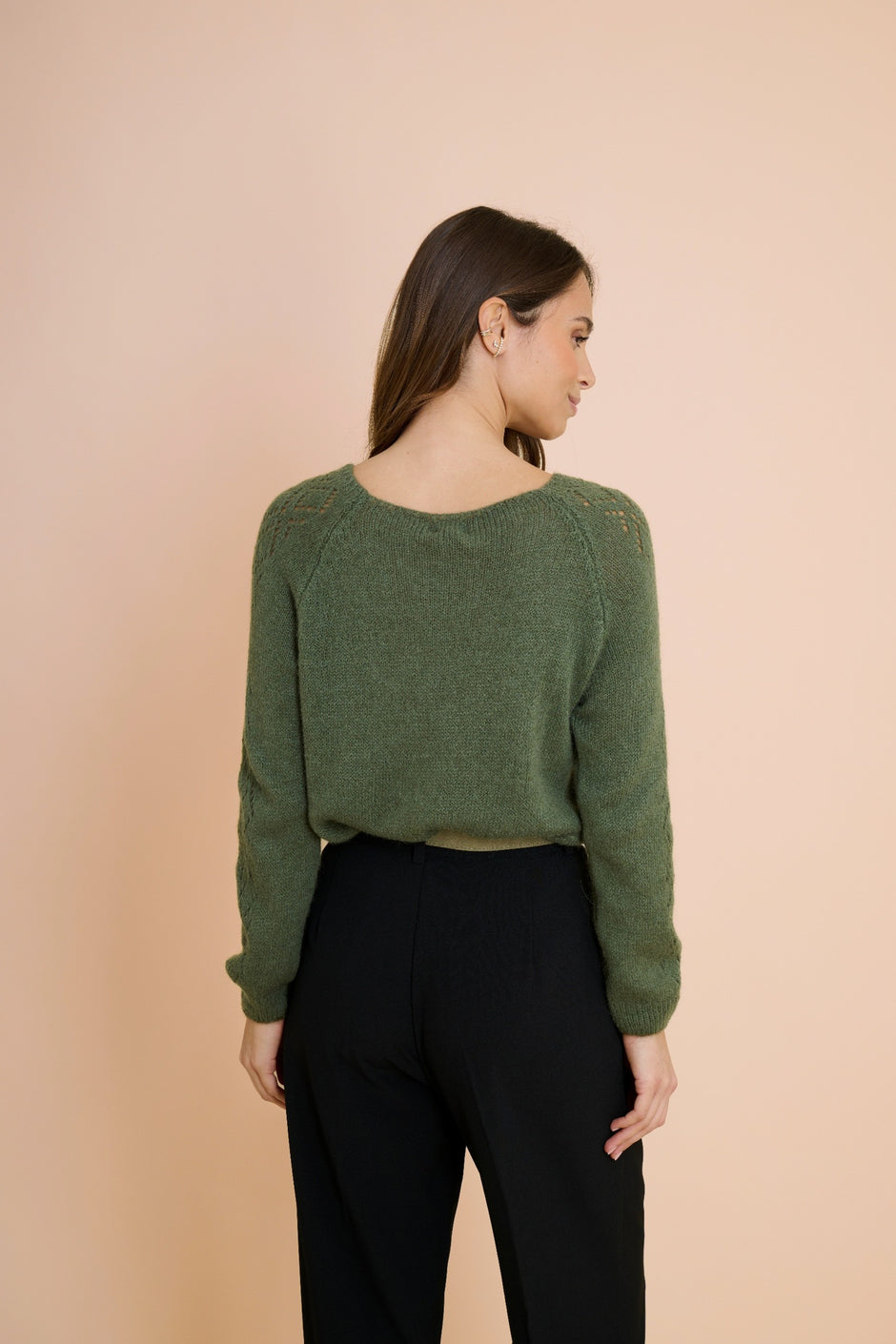 Pull Maryah ajouré Kaki