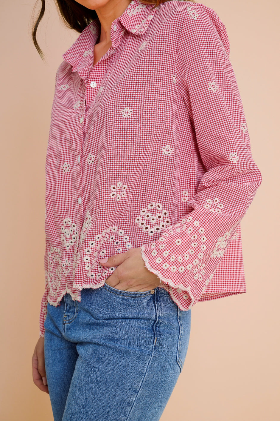 Blouse Regina Vichy Rouge