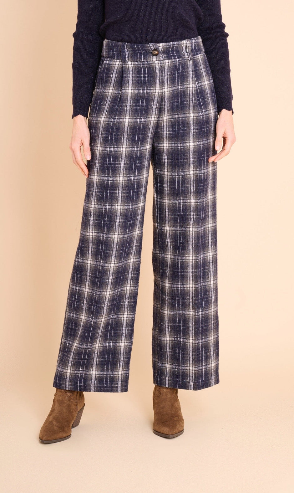 Pantalon Lucia Carreaux Bleus