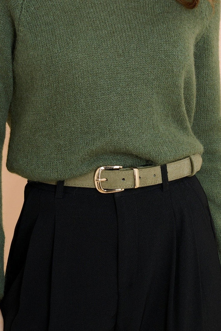 Ceinture Cuir Fanny Verte