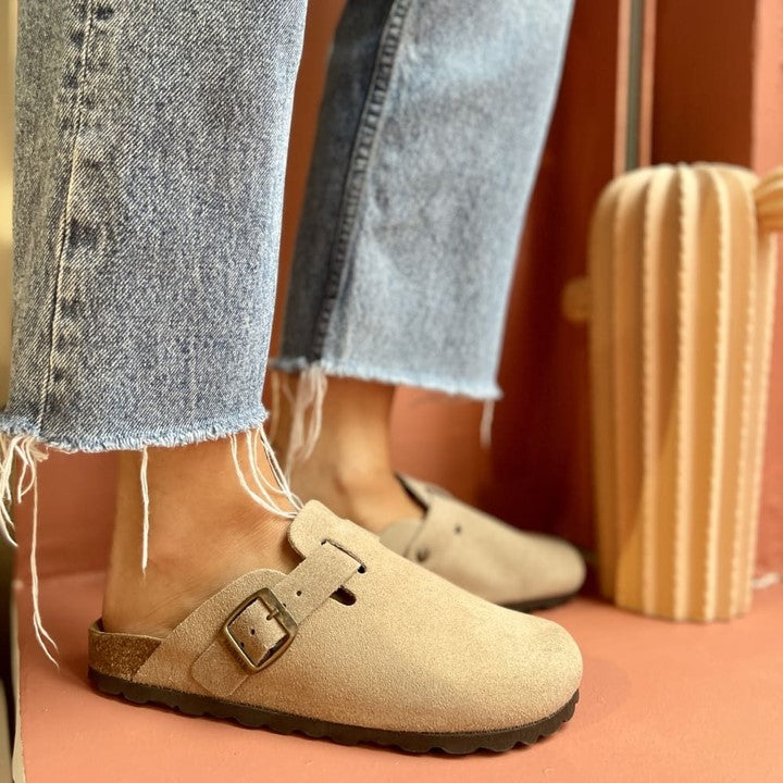 Sabot Solal Croute Taupe