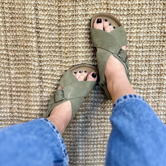 Sandales Louise Kaki