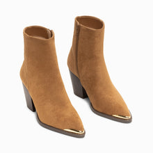 Charger l&#39;image dans la galerie, Bottines Jenn camel foncé
