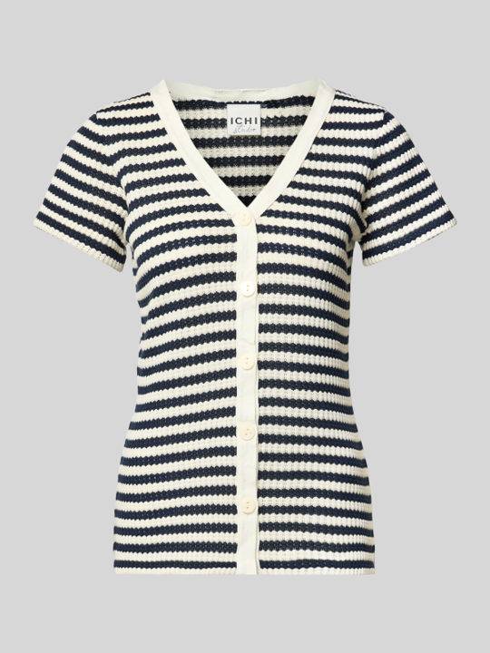 Tee Shirt Lorianna Marine et Ecru