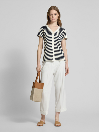 Tee Shirt Lorianna Marine et Ecru
