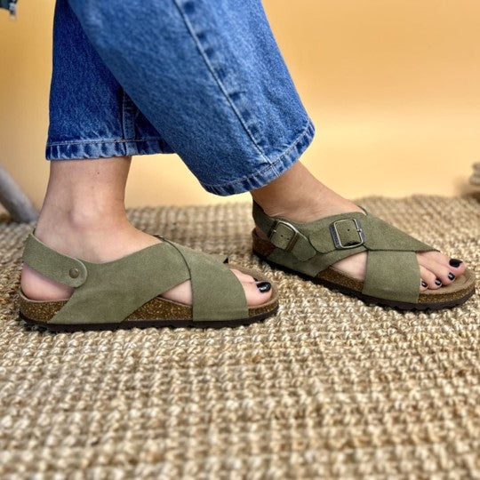 Sandales Louise Kaki