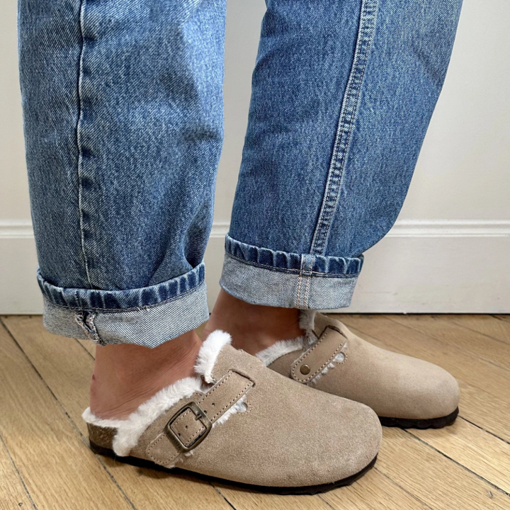Sabots Fourrés Solal Taupe
