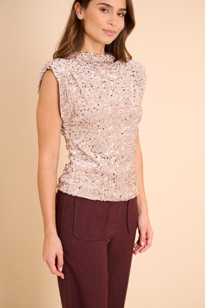 Top Strassy Beige