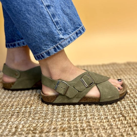 Sandales Louise Kaki