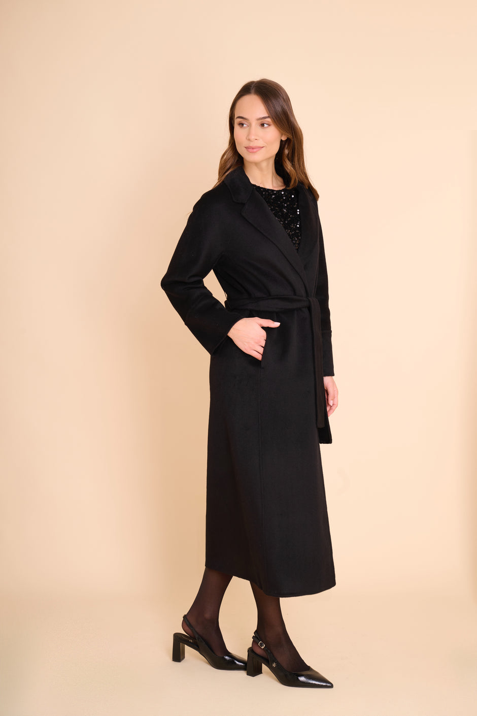 Manteau Long Cathy Noir
